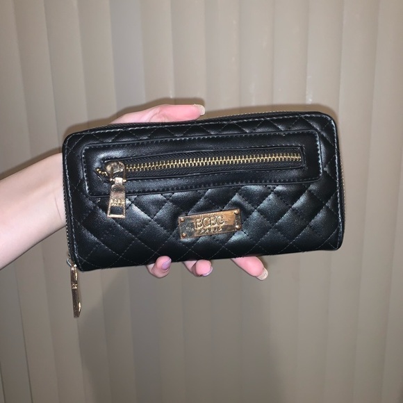 BCBG Black and Gold Wallet - Picture 1 of 4